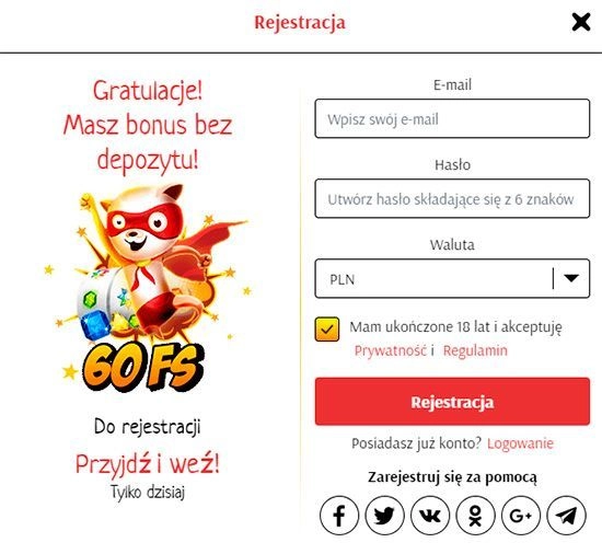 super cat kasyno rejestracja